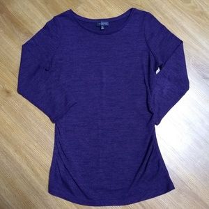 The Limited Purple 3/4 sleeve Knit top